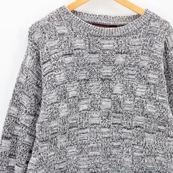 Vintage Cambridge Classics Knit Sweater Mens Gray Pullover Long Sleeve Size M - Picture 3 of 10
